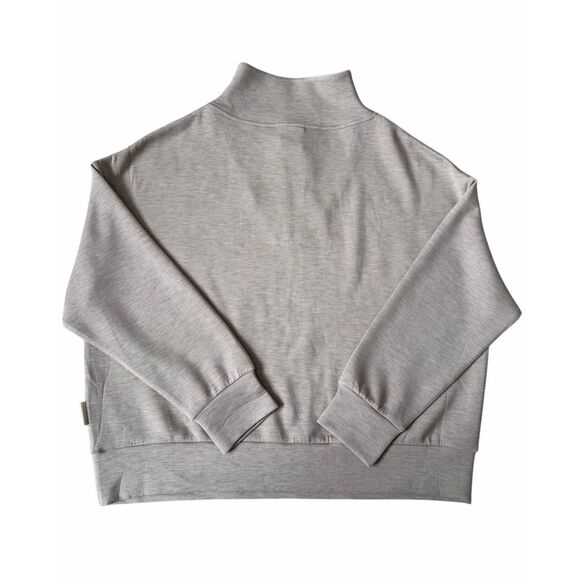 NWOT VARLEY Set Double Soft The Wide Leg Pant 28" Hawley Half Zip Sweat XL Taupe - Picture 3 of 16